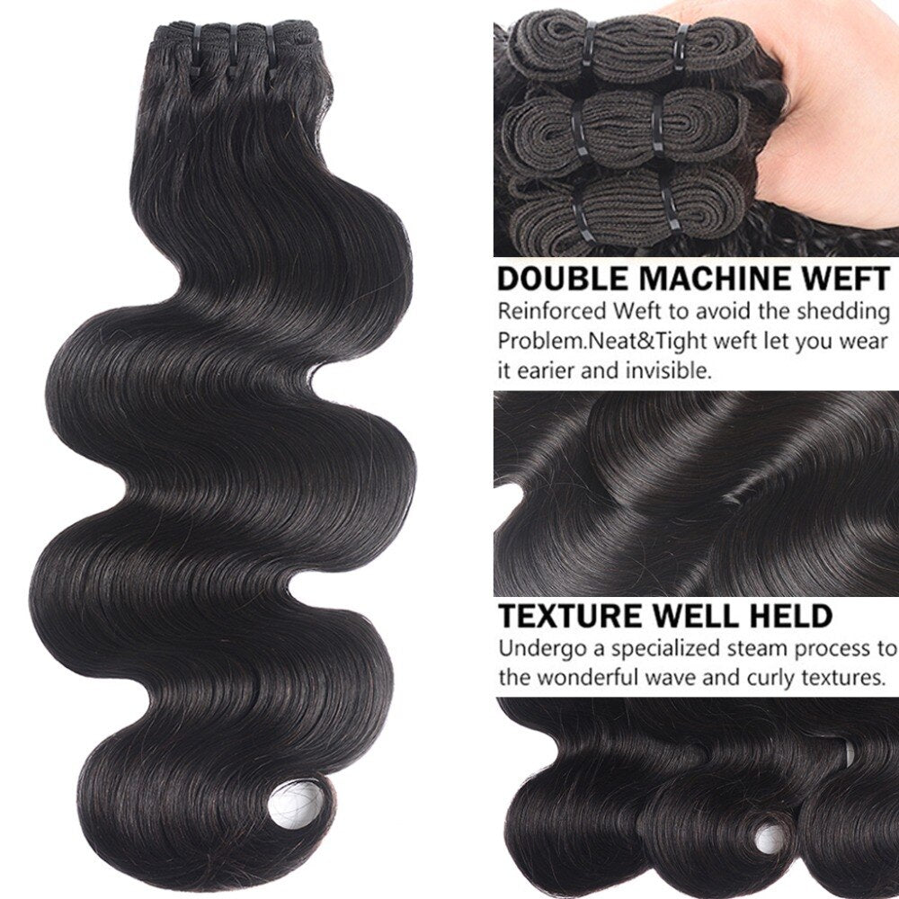 12A Grade Body Wave Hair Bundles 100g/1PCS Virgin Hair 100% Human Hair Weave Bundles