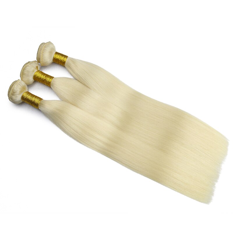 Light Color #60 Human Hair Bundles Ruilong Hair Extensions Straight Hair Tissage 10-30 Pouces Virgin Hair