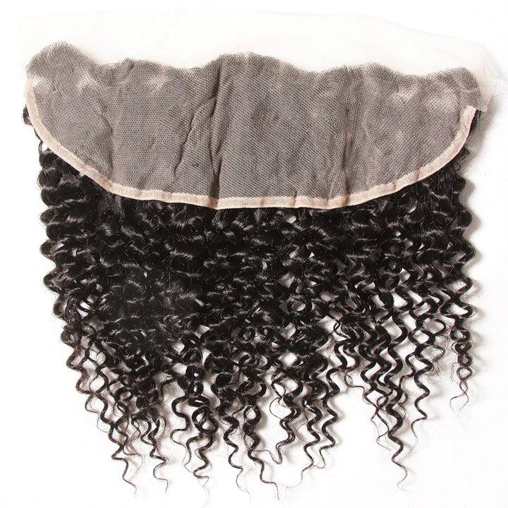 Ruilong Hair Kinky Curly Hair Lace Frontal Virgin Human Hair 13*4 Ear to Ear Lace Frontal