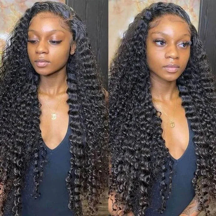 Ruilong Hair Deep Wave 4x4 Transparent Lace Closure With Baby Hair Virgin Human Hair