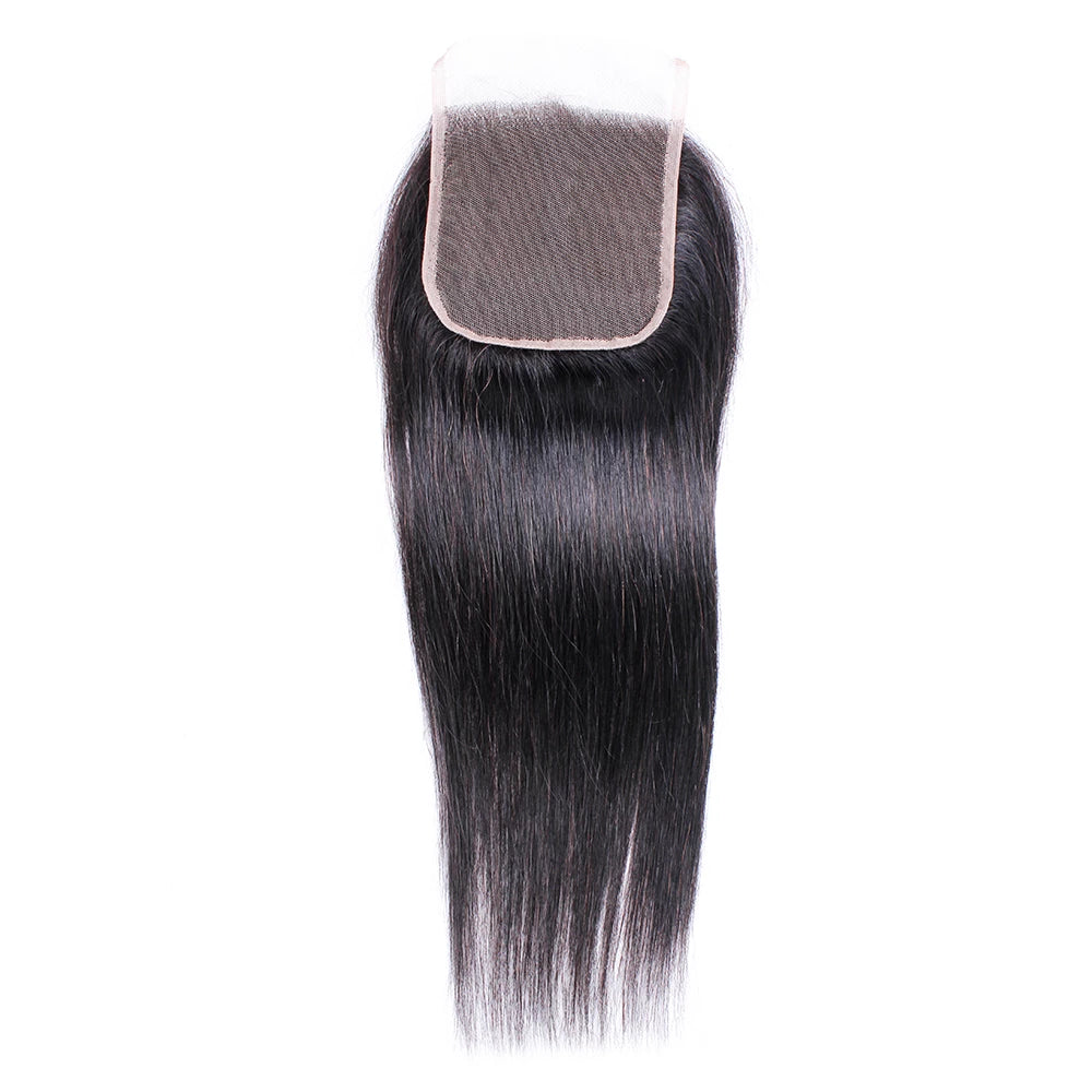 Ruilong Hair 1PCS High-quality Straight 4"X4" Transparent Lace Closure 100% Virgin Human Hair