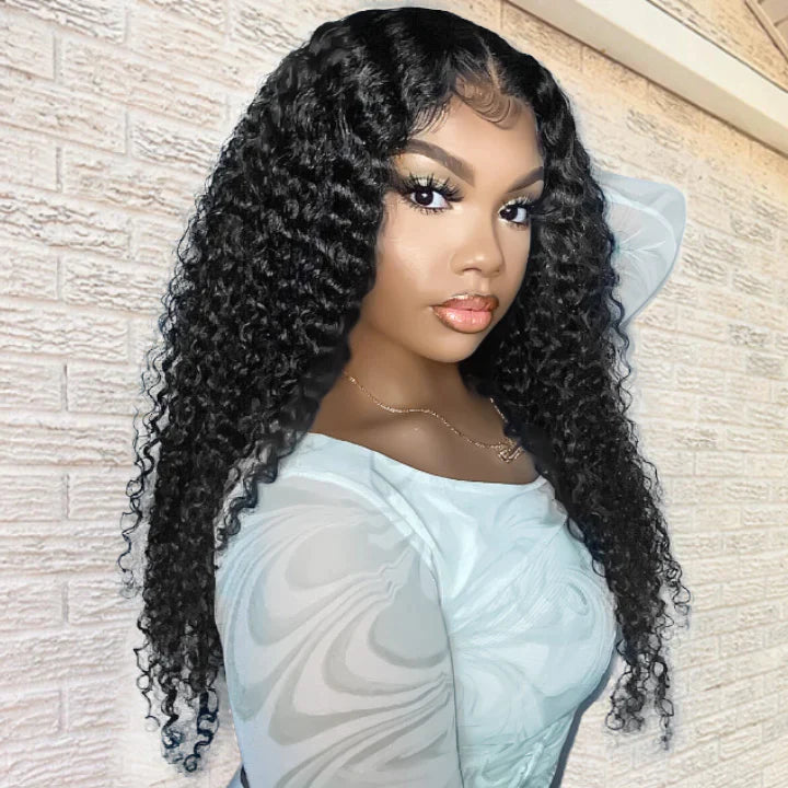 Ruilong Hair 5X5 Deep Wave Lace Closure Human Hair Wigs Peruvian HD Transparent Lace Deep Wave Human Hair Wigs For Women