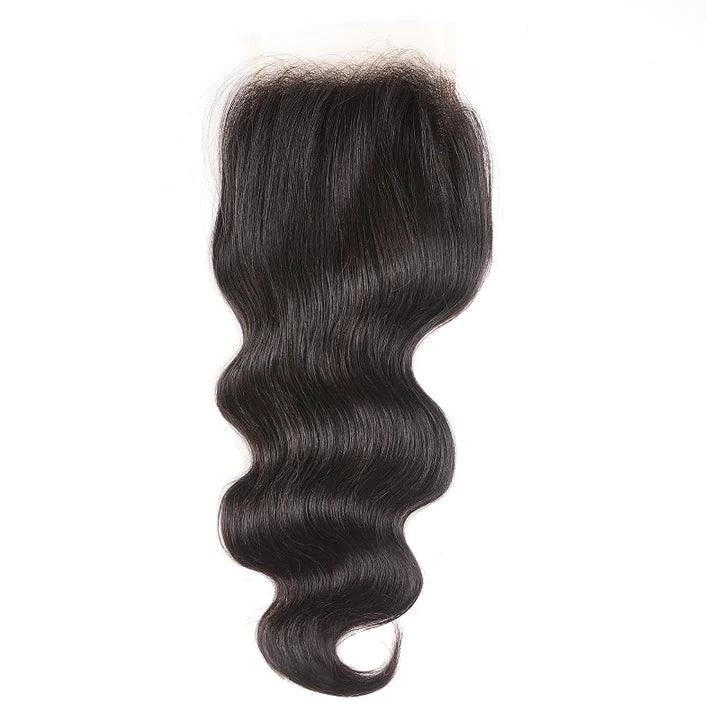 Ruilong Hair 1PCS 4"X4" Body Wave Transparent Lace Closure 100% Virgin Human Hair