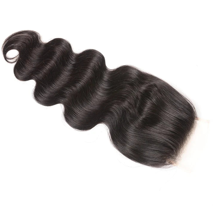 Ruilong Hair 1PCS 4"X4" Body Wave Transparent Lace Closure 100% Virgin Human Hair