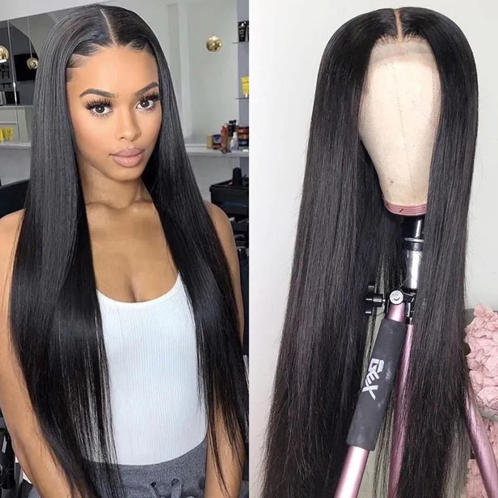 Ruilong HD Transparent Lace Frontal Wig Straight 13x4 Lace Front Human Hair Wigs PrePlucked Brazilian Straight Human Hair Wigs For Women