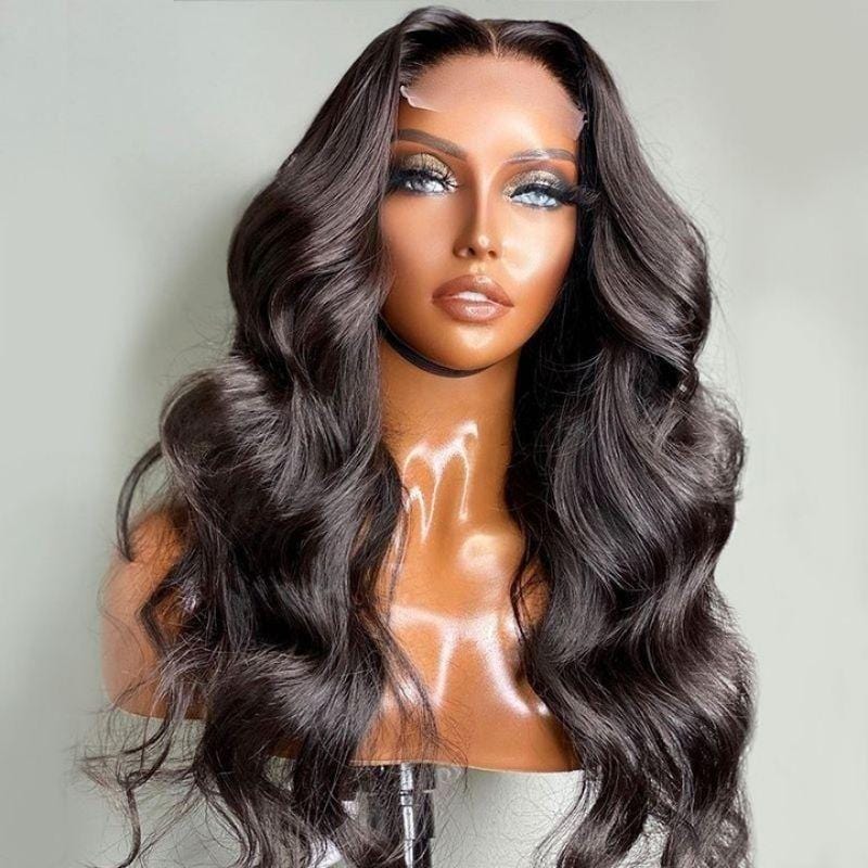 Ruilong Hair HD Transparent 4x4 Lace Closure Human Hair Wigs For Women Malaysian Body Wave Human Hair Wig 4x4 Lace Closure Wig 180% 250% Density