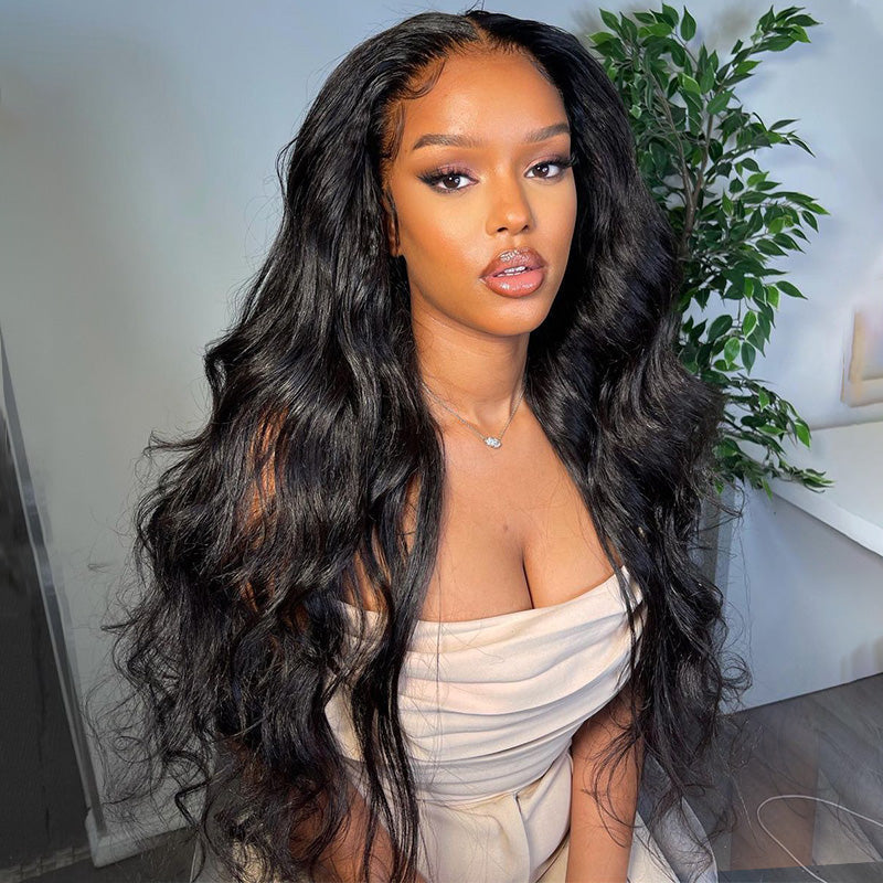 Ruilong Hair Malaysian Body Wave Lace Front Wig Pre Plucked 13x4 HD Transparent Lace Frontal Wig 30 inch Human Hair Wigs For Women