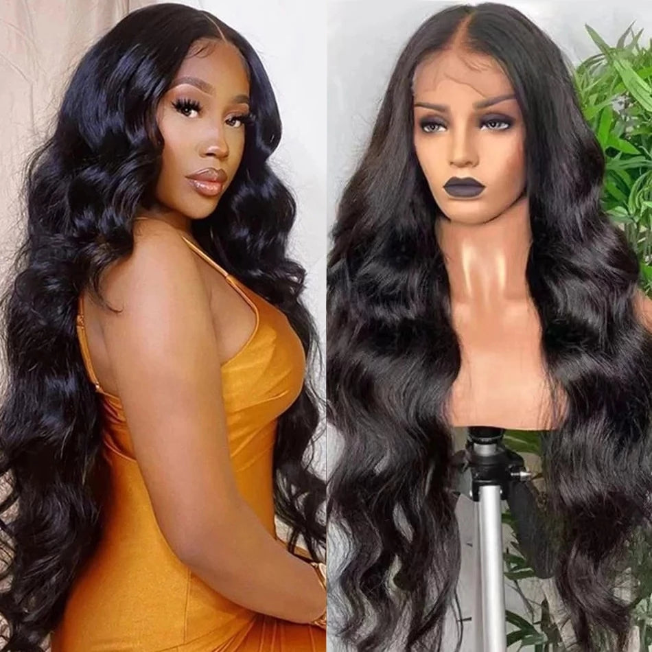 Ruilong Hair 13x4 HD Transparent Lace Frontal Wig Peruvian Body Wave Lace Front Human Hair Wigs for Women Pre Plucked 13X4 Lace Frontal Wig