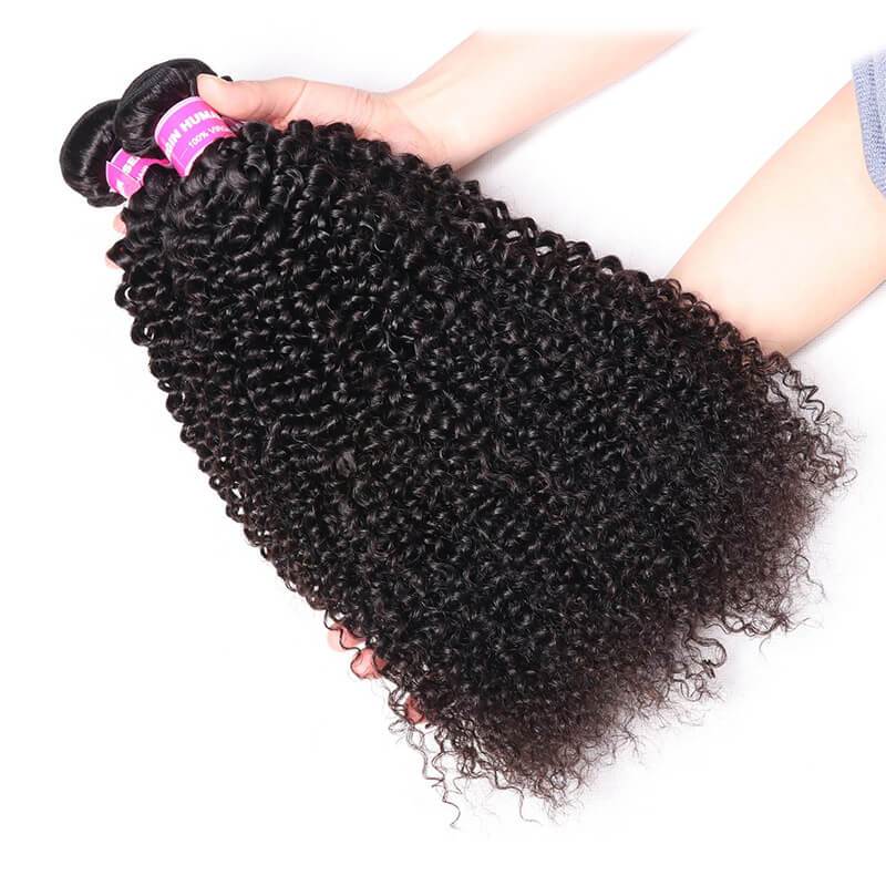 Ruilong Hair 12A Grade Kinky Curly 120g/1PCS Virgin Hair Bundles Natural Color 100% Human Hair Extension