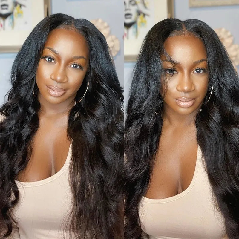 Ruilong Hair HD Transparent 4x4 Lace Closure Wig Peruvian Body Wave Glueless Lace Closure Wig Human Hair Pre-Plucked