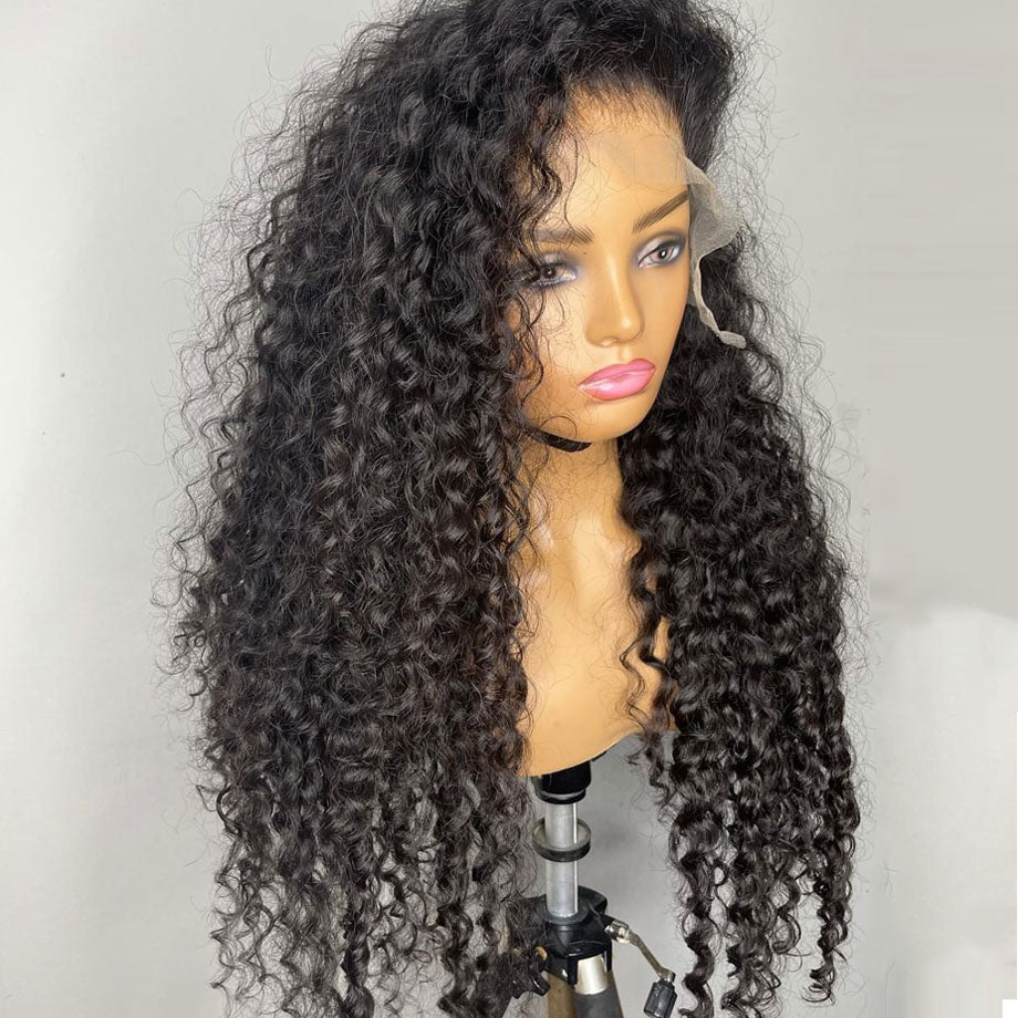 Ruilong Hair 13x6 HD Transparent Lace Frontal Wig Kinky Curly Human Hair Wigs Malaysian Kinky Curly For Women 180% 250% Density