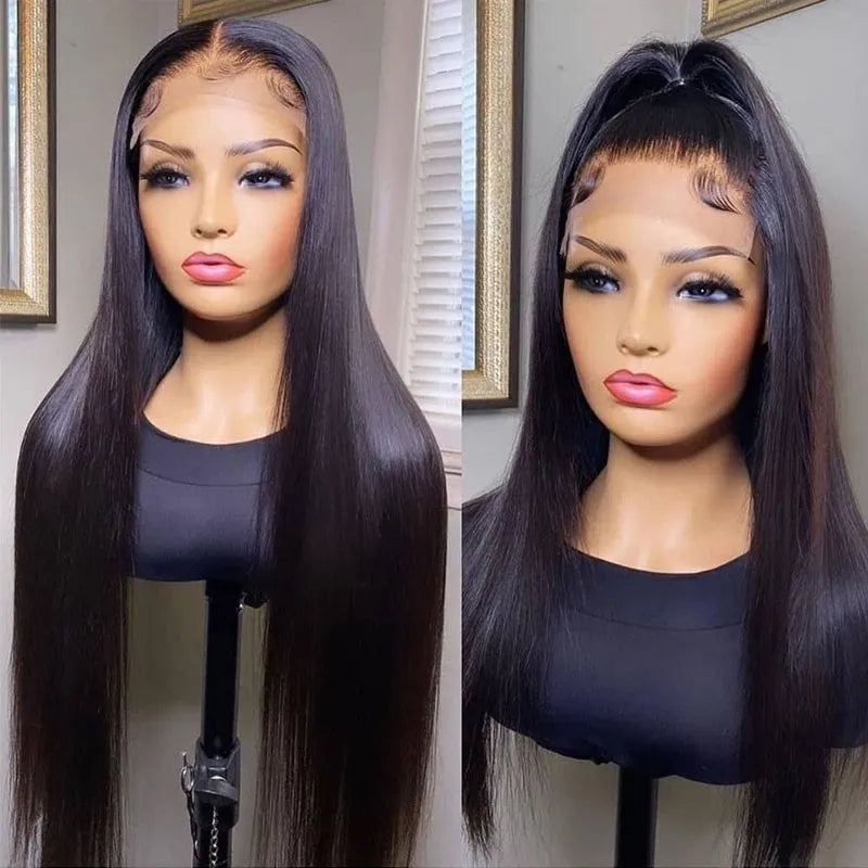 Ruilong Hair 5x5 HD Transparent Human Hair Malaysian Straight Lace Closure Wig 100% Human Hair Wig